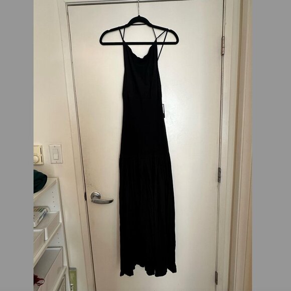 NWT BASSIKE + NET SUSTAIN open-back paneled cotton jersey maxi dress size 2 - Picture 4 of 5